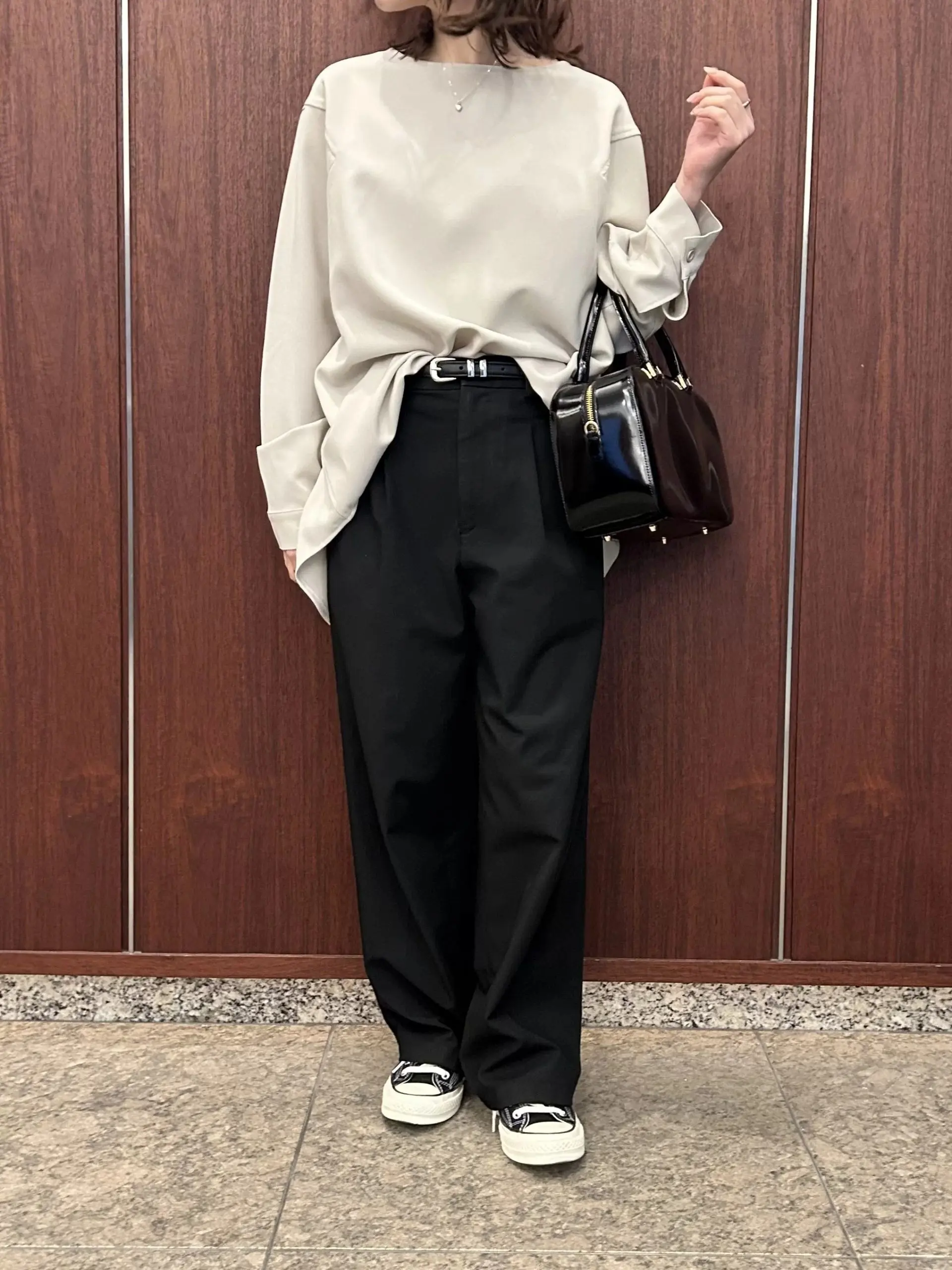 【50代ファッション】ハイパワーストレッチでノンストレスの着心地♪COGTHEBIGSMOKE×eclat 「ストレッチブラウス」_1_12