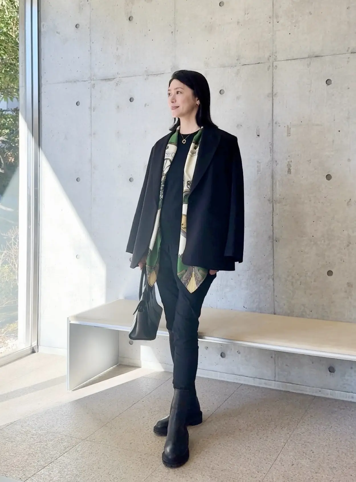 華組　小林五月子さん　スカーフコーデ