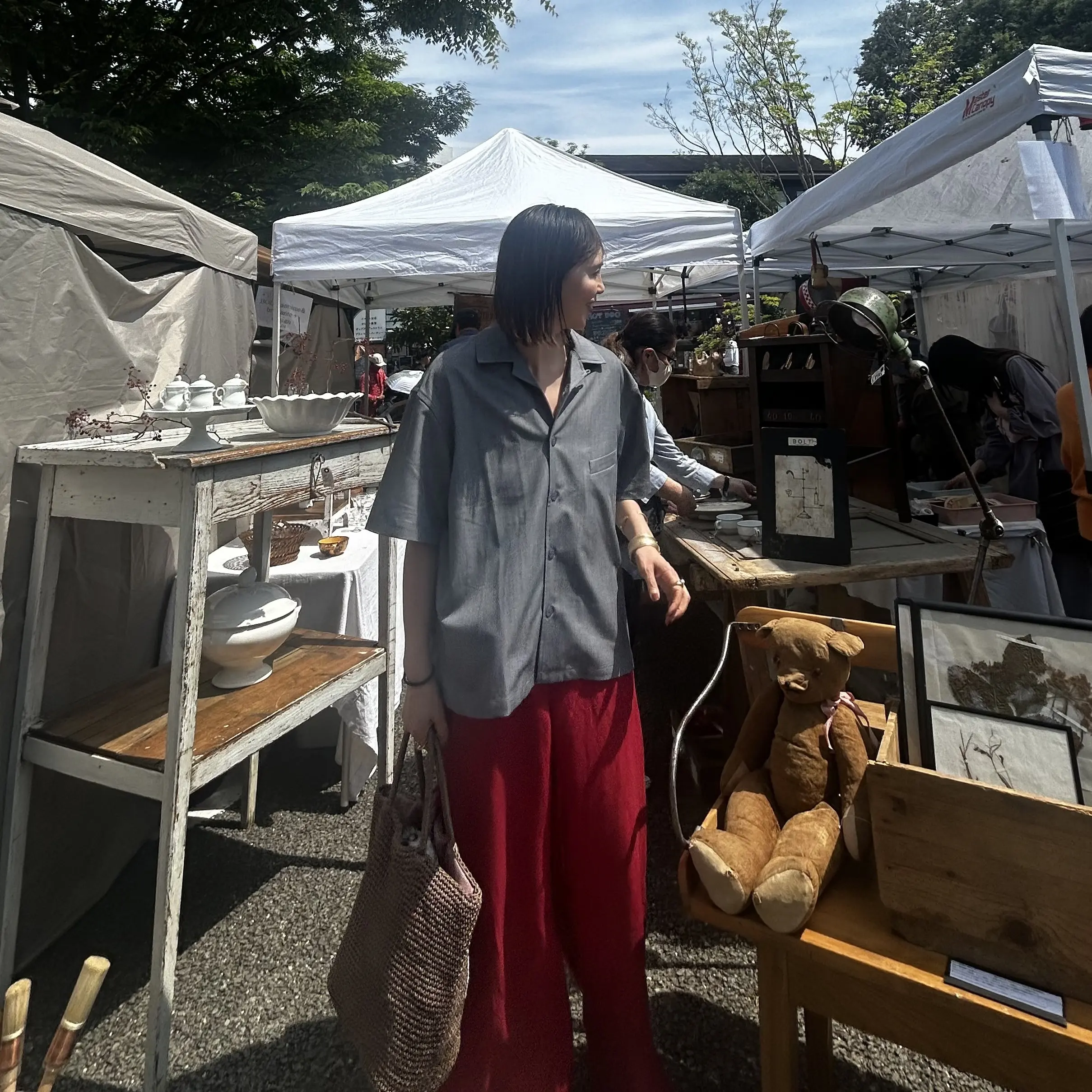 代官山蚤の市　　メンズライクファッション