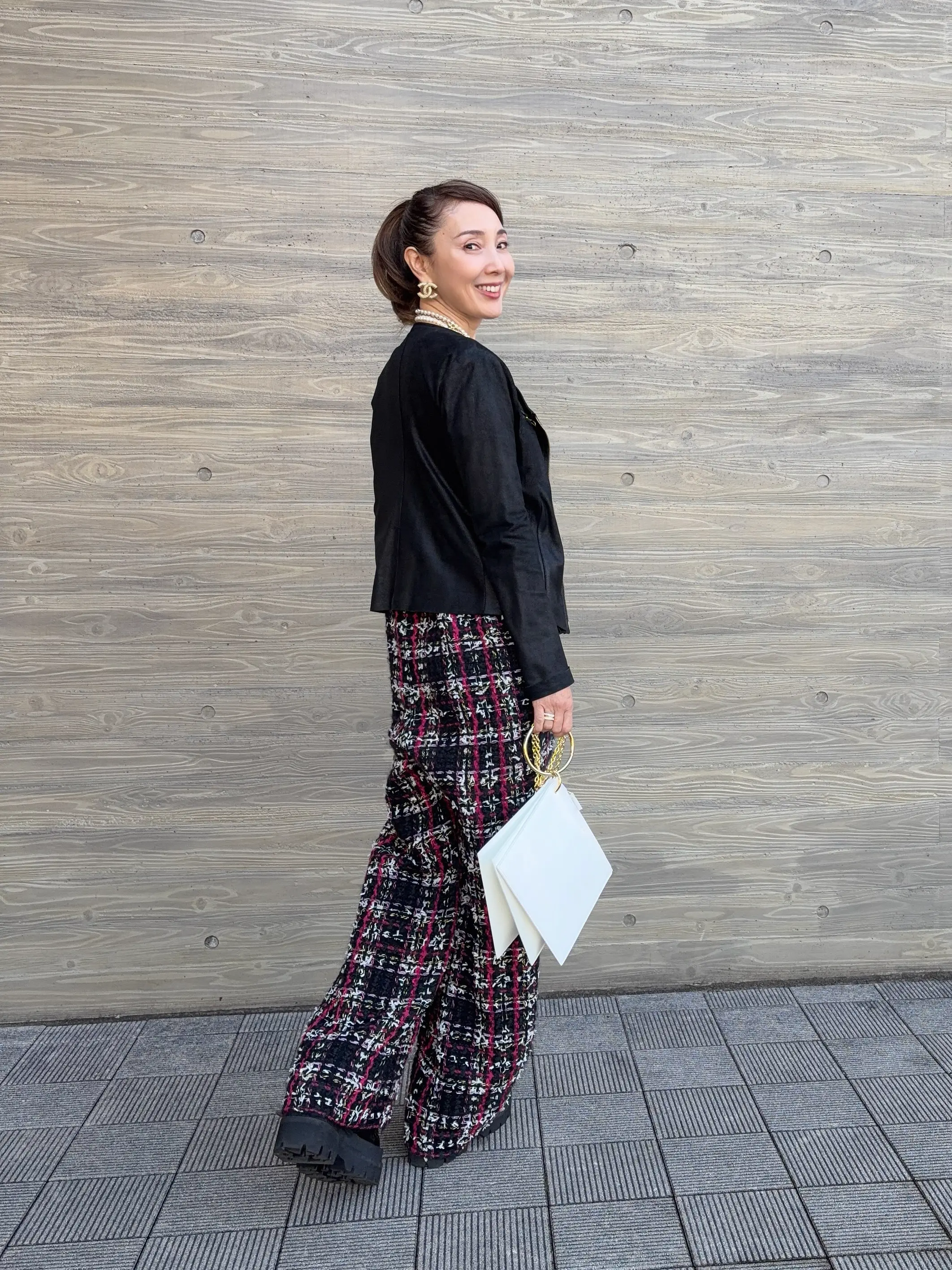 パール×シャネル×ツイード  50代女性を品良く輝かせる私の開運コーデ_1_4