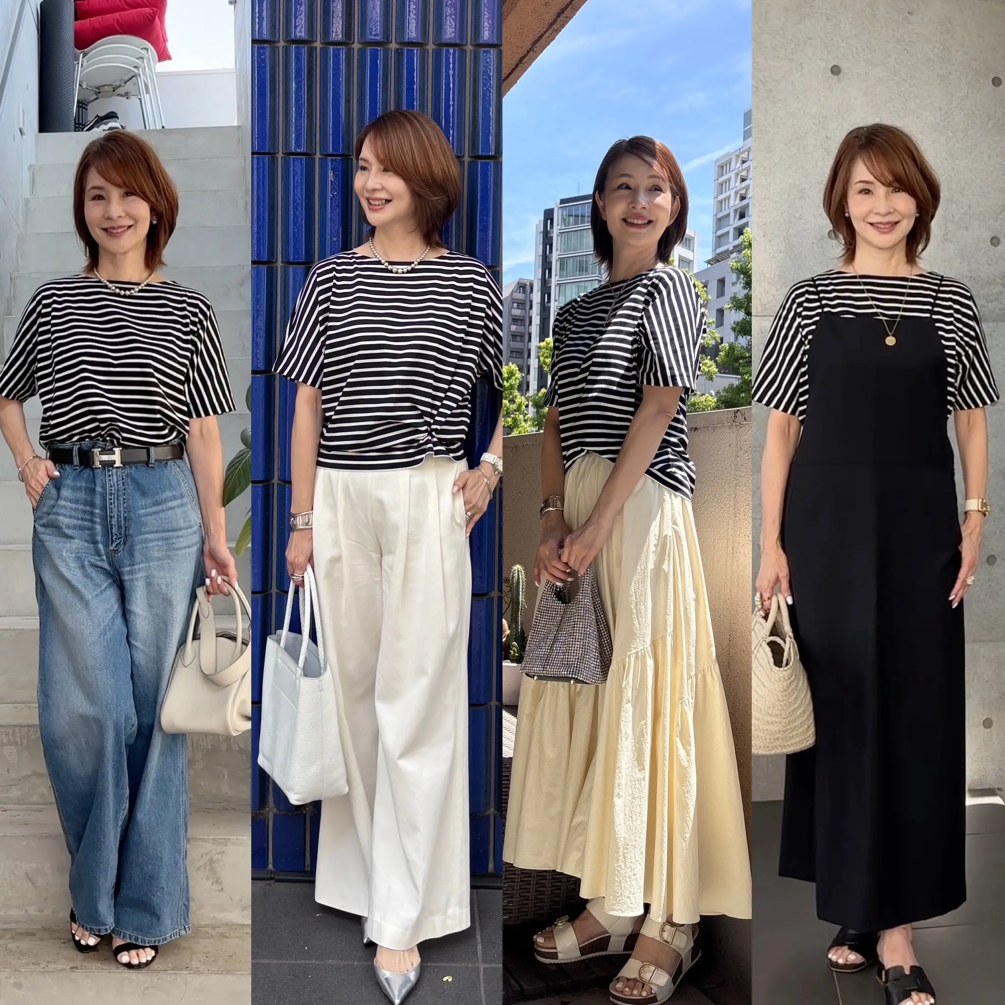 エクラ別注！［大人のボーダーT］真夏の4style_1_1
