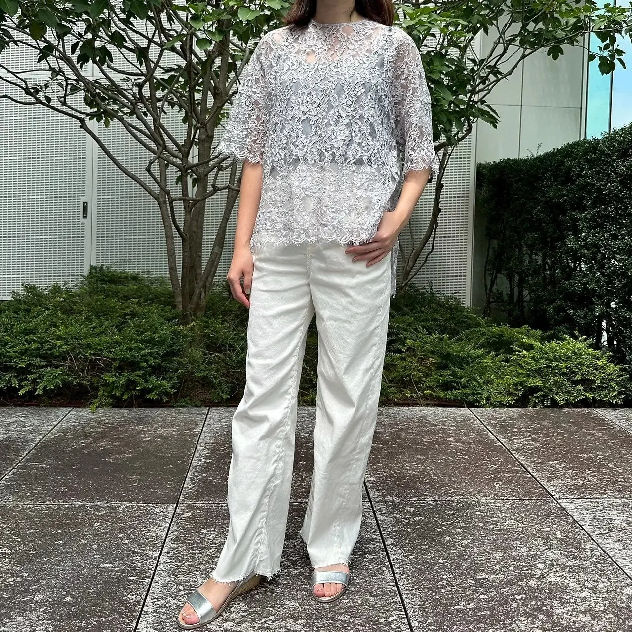 【50代夏トップス】甘すぎない“大人のレース”が上品！装い華やぐエクラ別注レーストップス_1_5