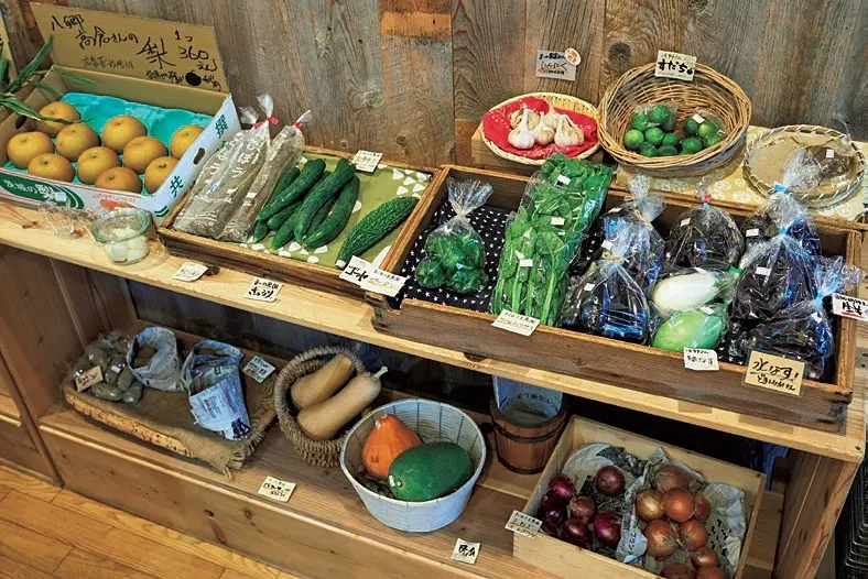 大人のひとり旅　美食　つくば　イタリアンワイン　ただ食堂　野菜や果物も販売。自社農 場や守谷市の「まーの農園」に加え、山形県 「おひさま農園」など