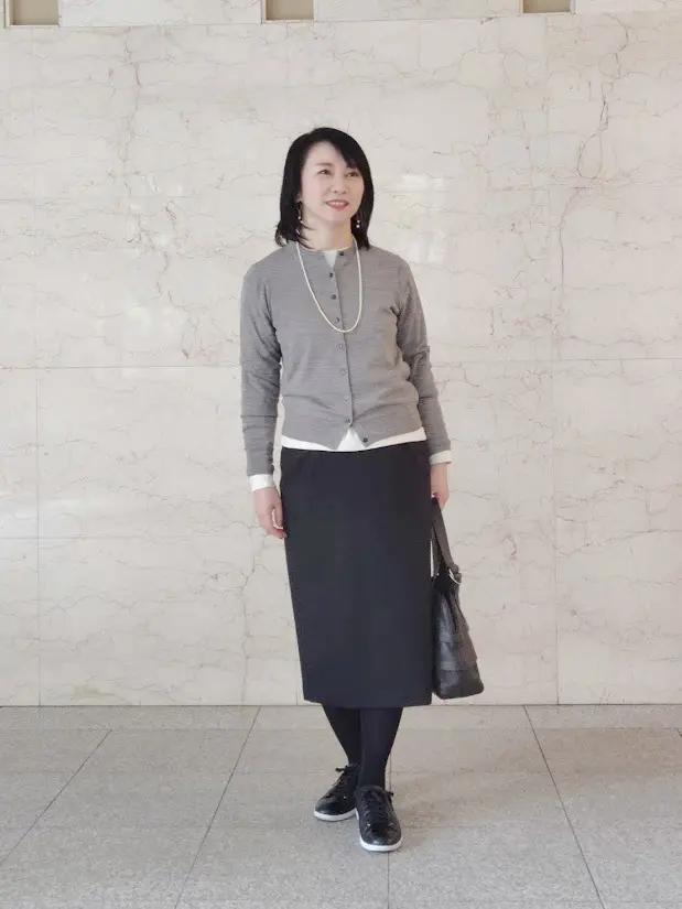 定番ユニクロコーデで、キャンパスをフラリ_1_1