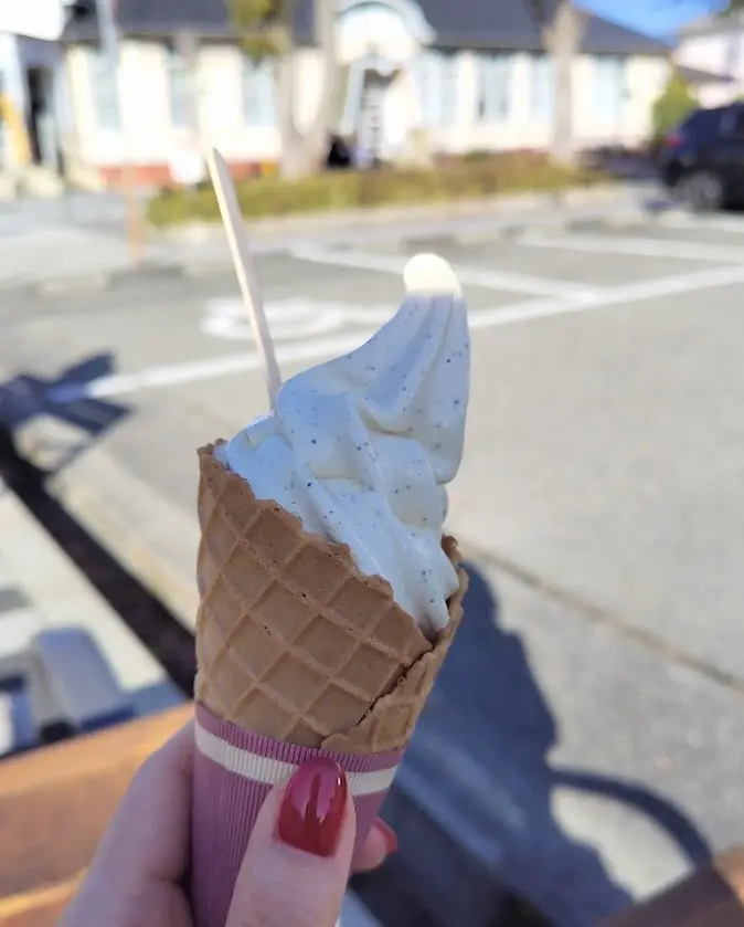 丹波篠山　栗豆ソフトクリーム