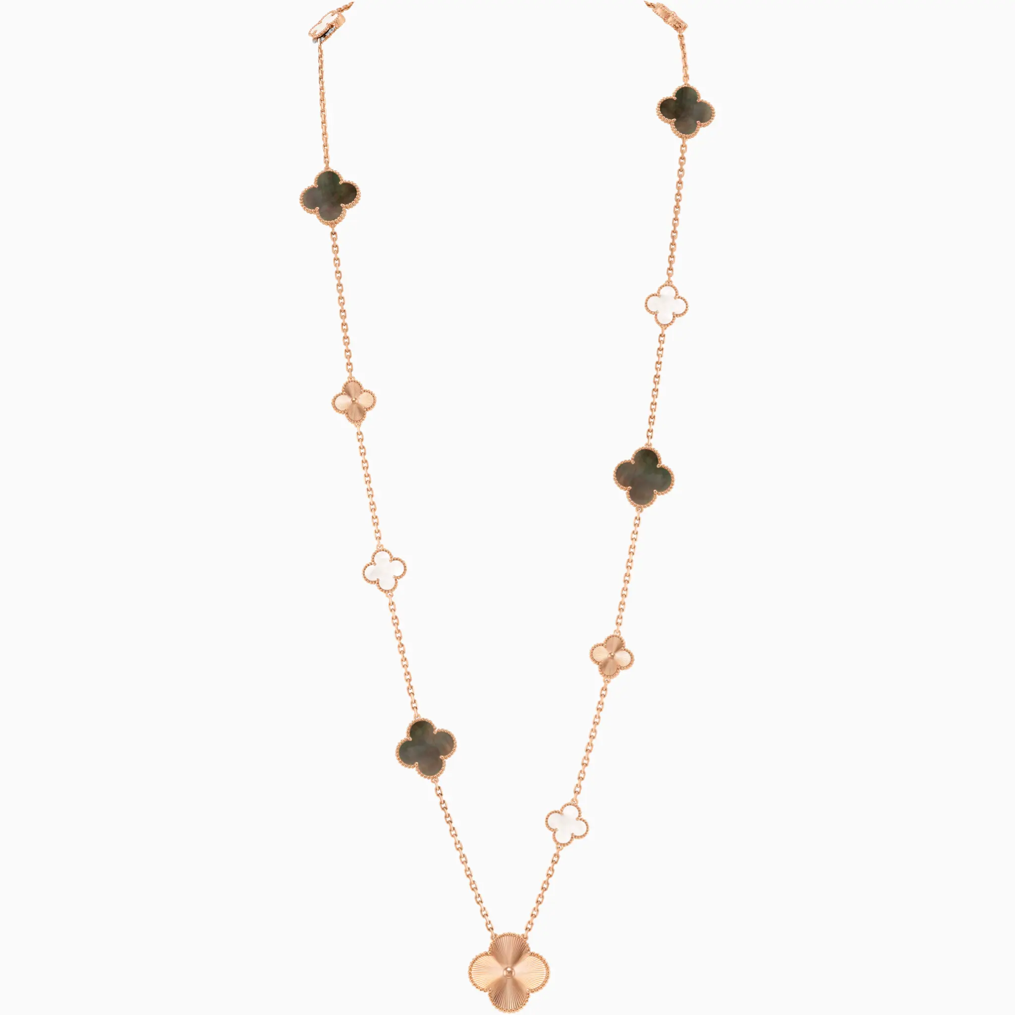 マジック アルハンブラ トランスフォーマブル ロングネックレス （18KRG, マザー オブ パール/ロングネックレスの状態）