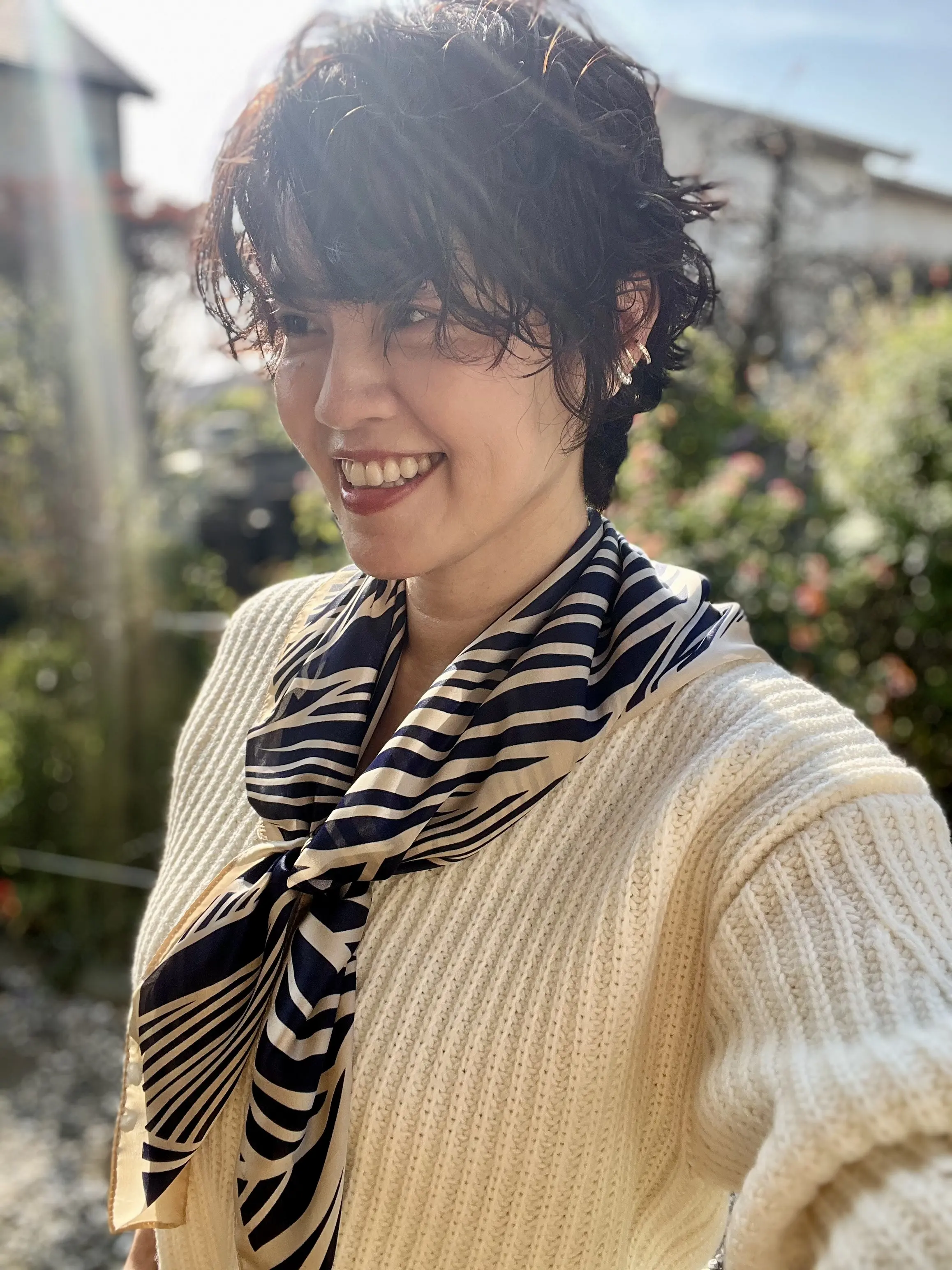 スカーフを添えて冬の首周りを華やかに♪_1_6