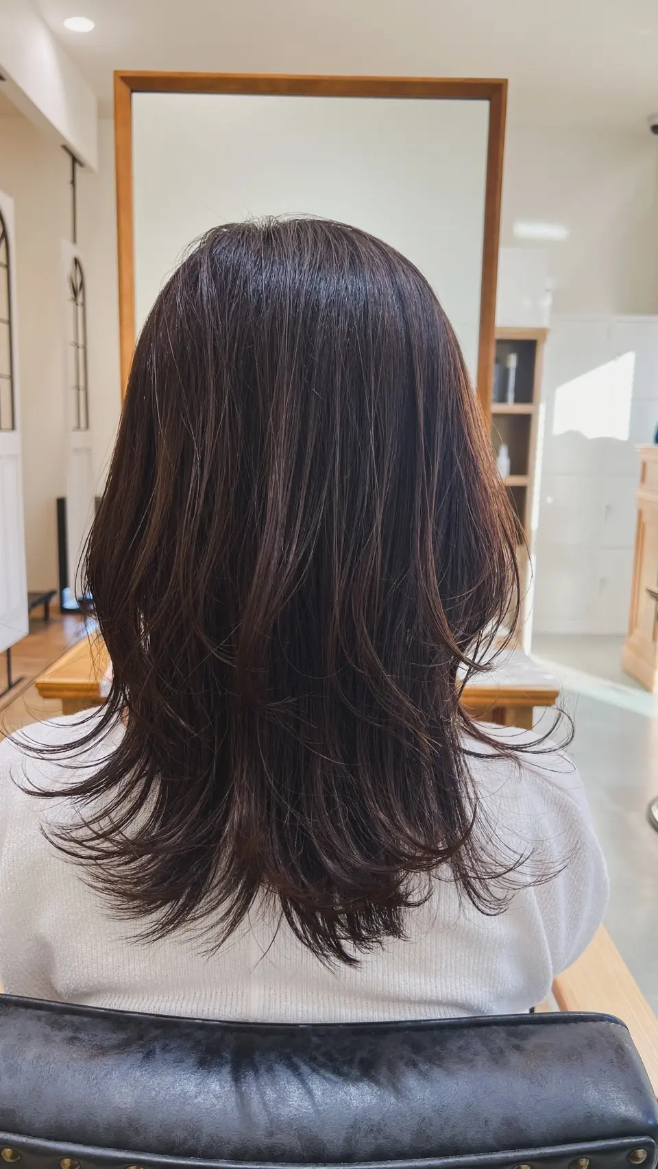 イメチェンできたかな？秋色ヘアカラー＆欠点をカバーする簡単便利なミディアムヘア外ハネスタイル☆_1_5