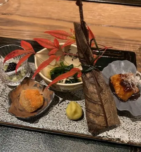 ふふ 旧軽井沢 静養の森のレストラン「日本料理 赤坂紙音」の料理