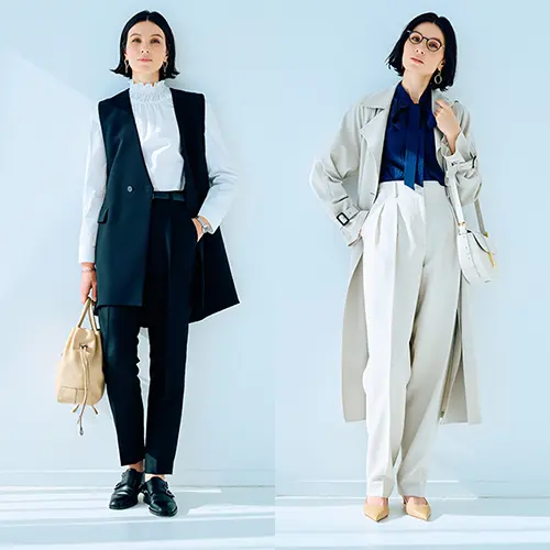 【働くJマダムのきれいなパンツコーデ5選】信頼ブランドの“美シルエットパンツ”が自信と品格をくれる