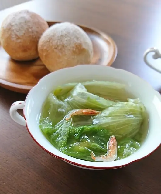 「からだ想いの家中華」レタスの丸ごとスープ煮のレシピで作りました