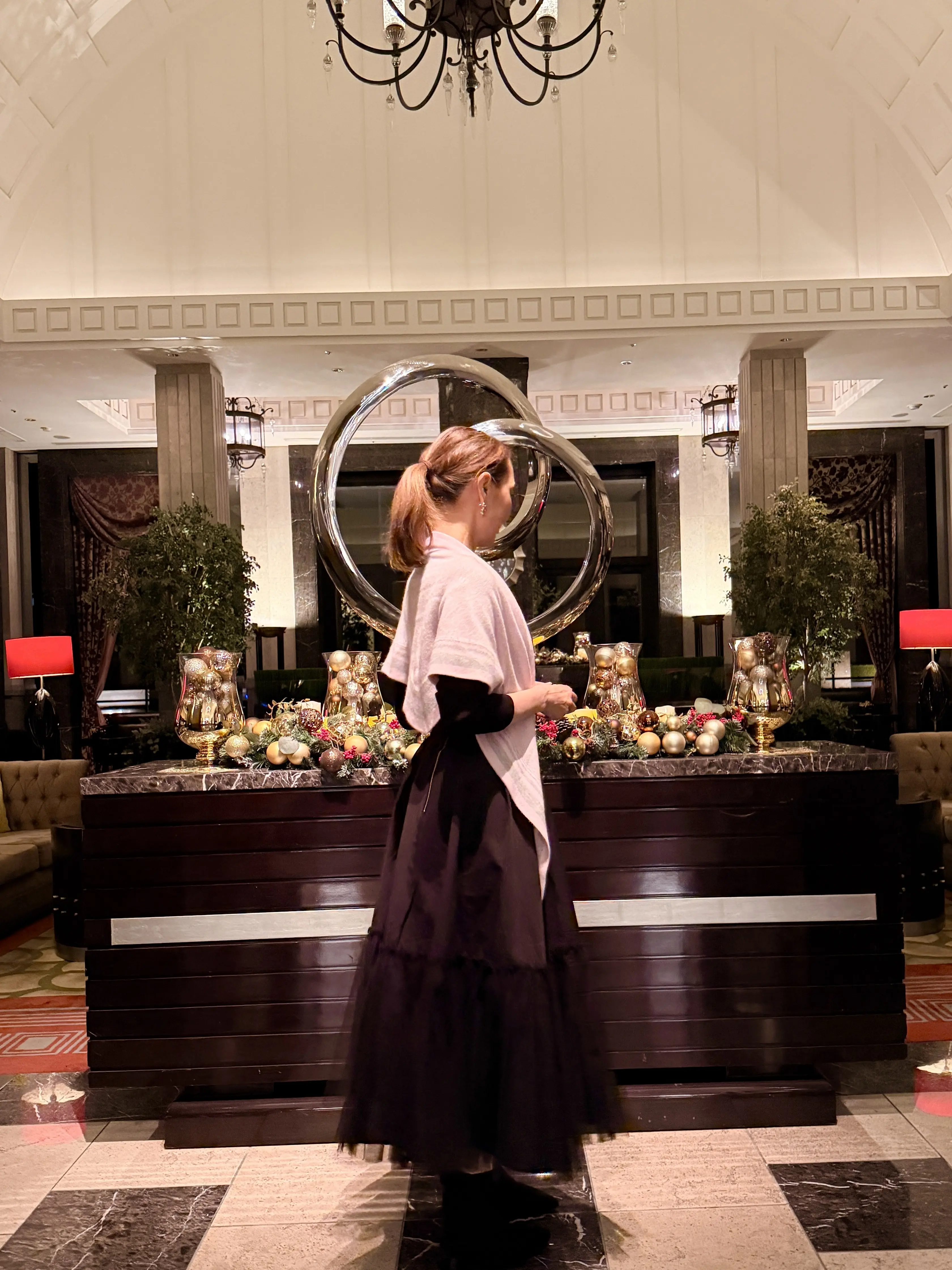 éclat premium通販　カシミヤ三角ストールのセルフスタイリング企画に参加_1_7