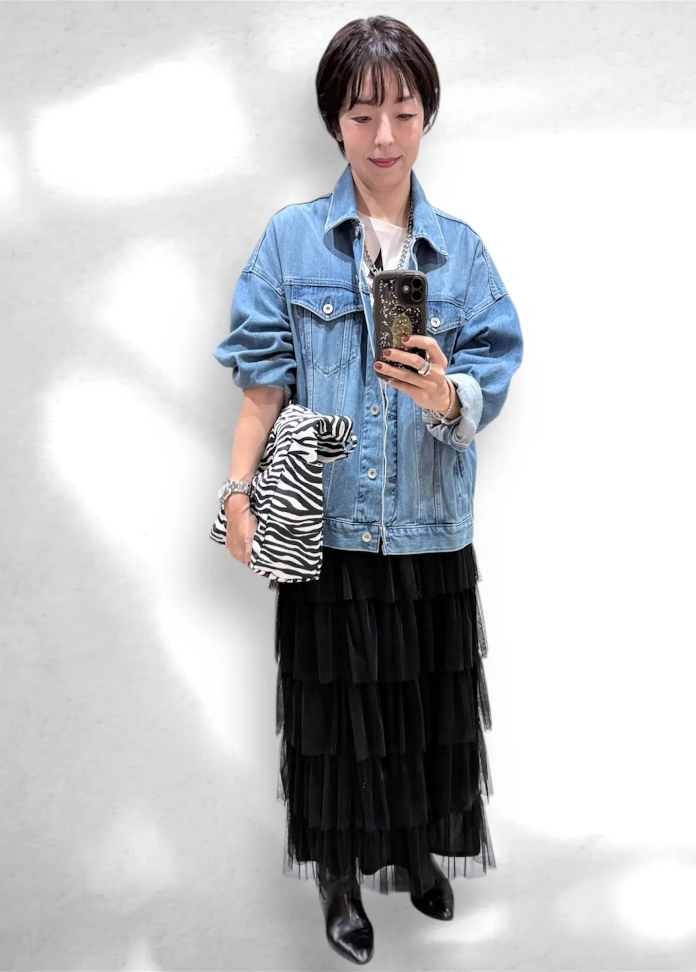 プチプラコーディネート　ユニクロ　GU　コカ　ゼブラ