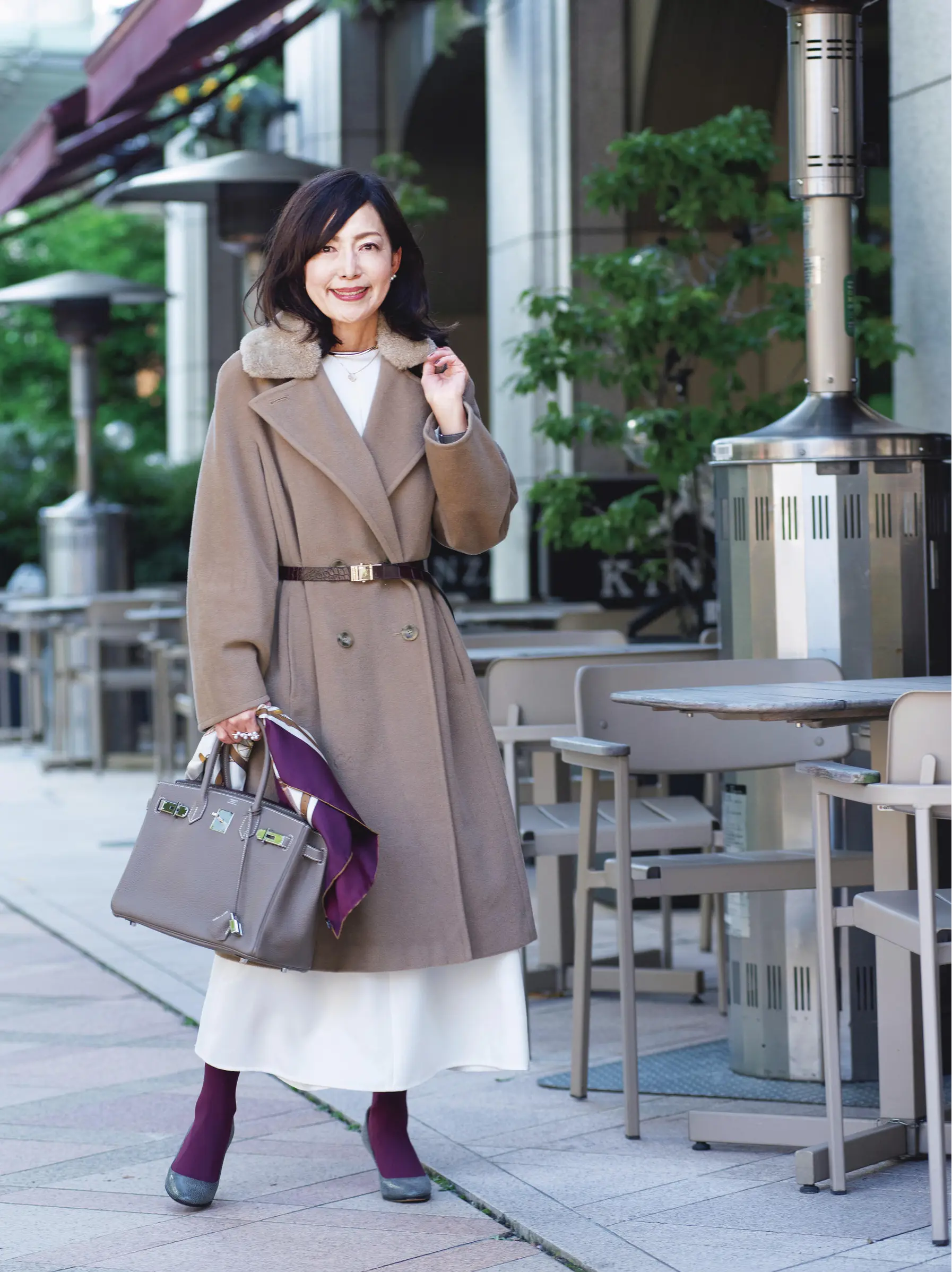 ファッションスナップ　宮原江里子さん （エクラ 華組・食卓スタイリスト） 