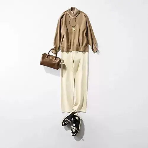 【50代 ファッション】気温18度に頼れる！「上質ニット」着回しコーデ10選_1_16