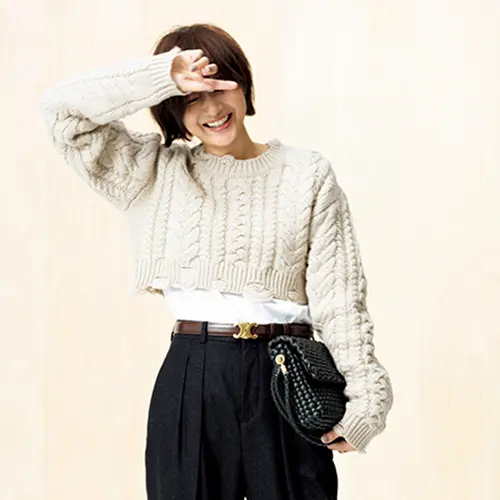 富岡佳子着 CINOH ロングジレ 富岡佳子さんがまとう名品アウター「CINOH」のボアコート | Web
