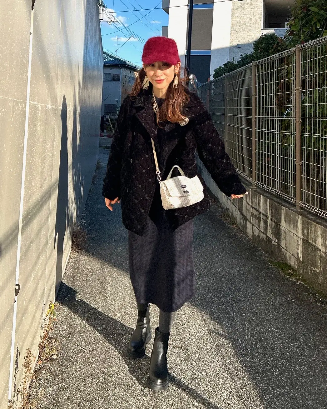 雪の降る帰省に重宝したGUの黒ブーツ_1_2