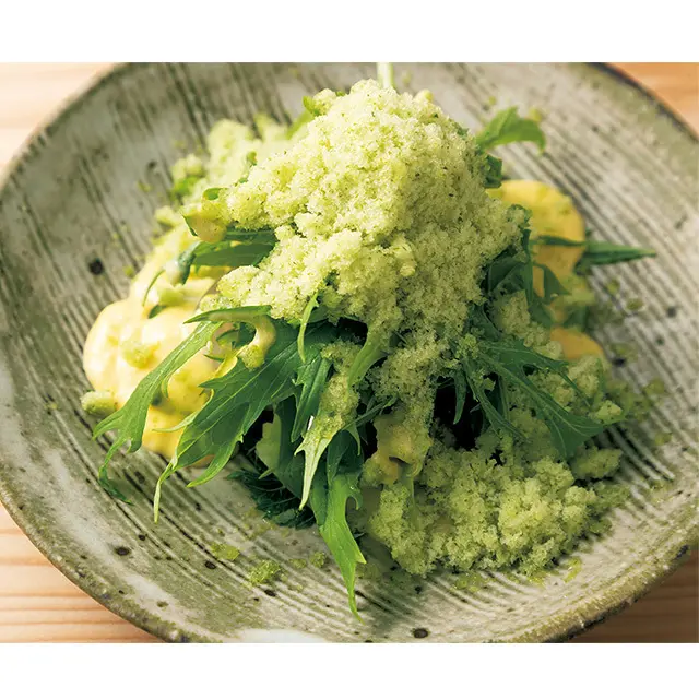 京都の四条にあるフュージョンレストラン「熙怡 kii」の水菜のサラダ