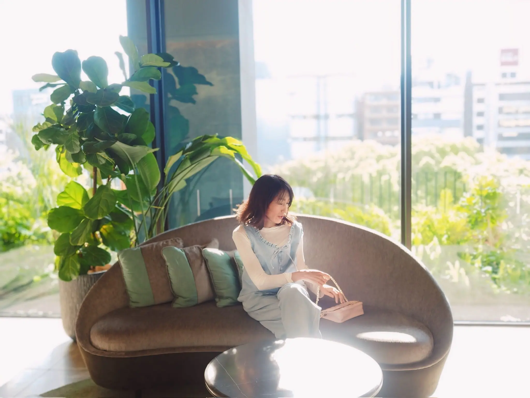 H&amp;MデニムベストとUNIQLOジーンズでお出かけデニムスタイル _1_11