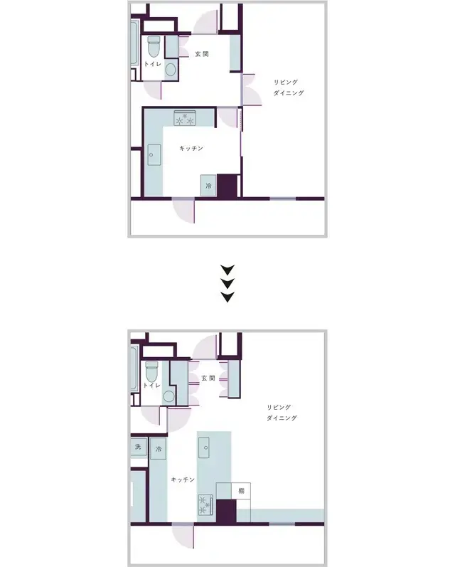 間取り図Before&amp;After