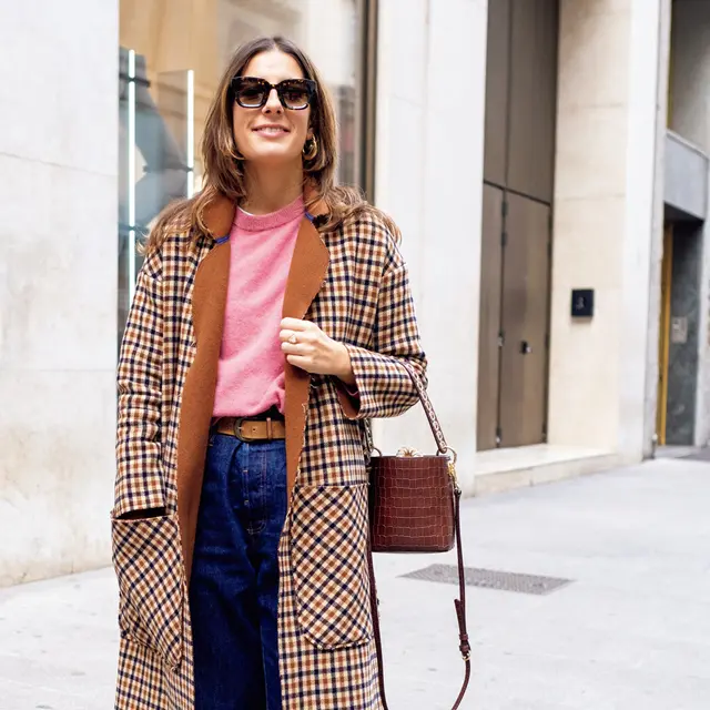 VALENTINO チェック柄ファー襟コートアンゴラカシゴラ VALENTINO チェック柄ファー襟コートアンゴラカシゴラ