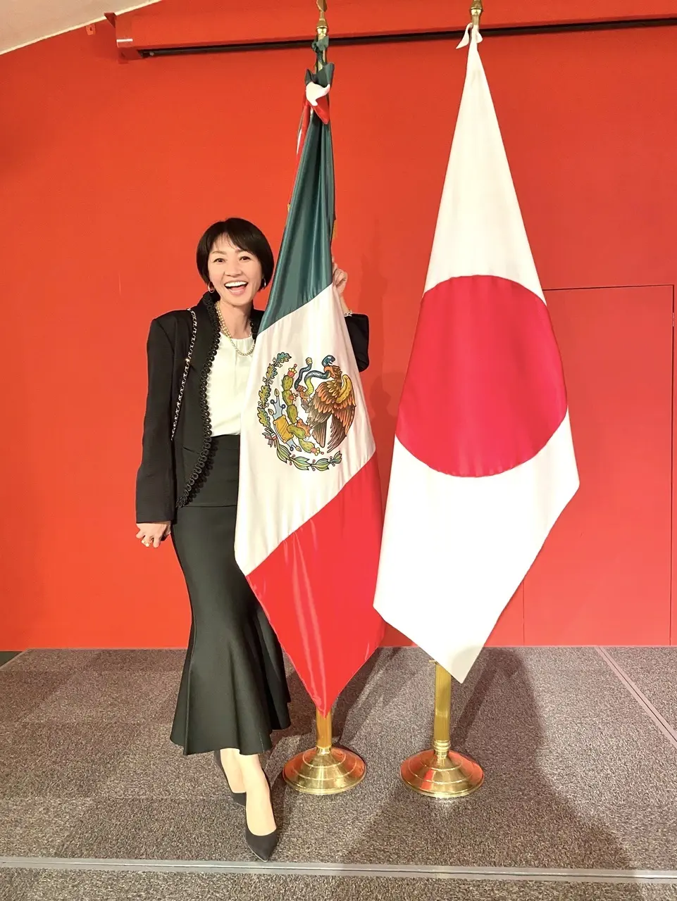 メキシコ大使館忘年会 国旗
