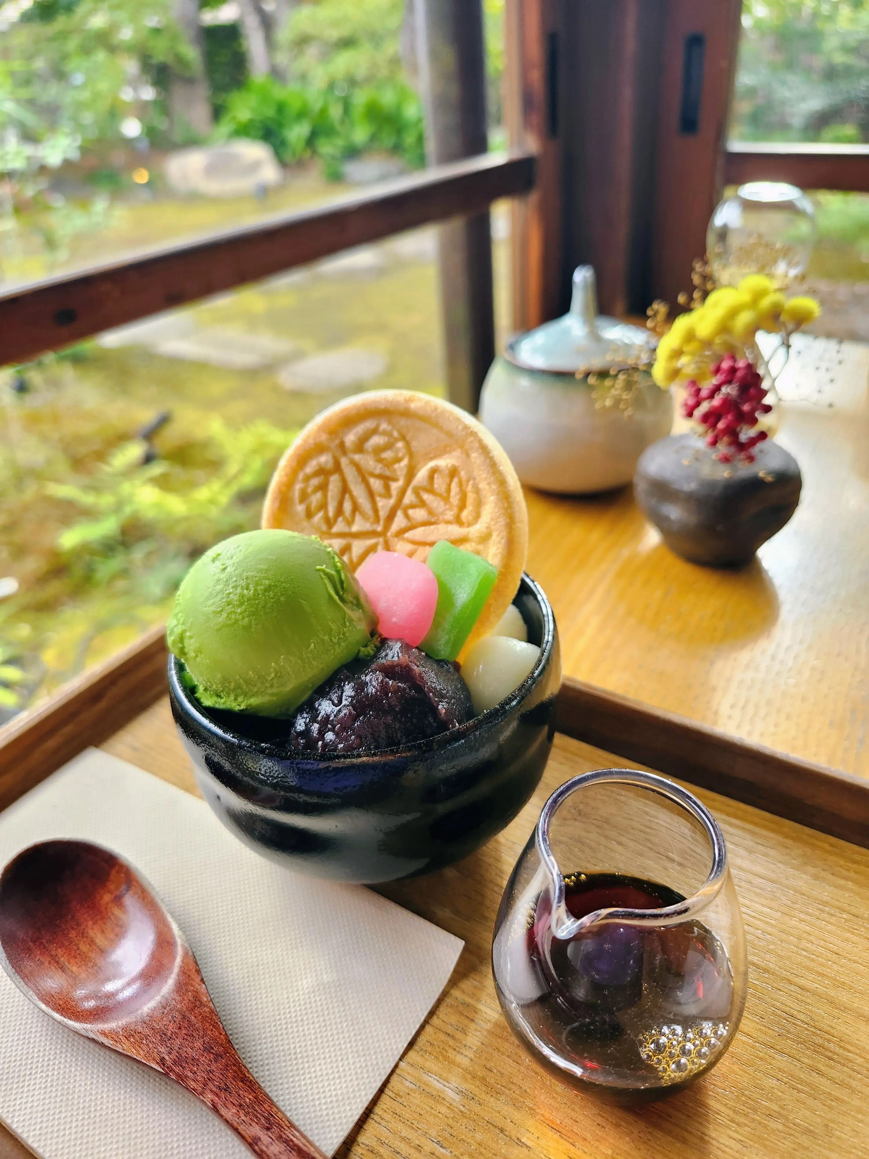 名古屋、徳川園、蘇山荘、あんみつ