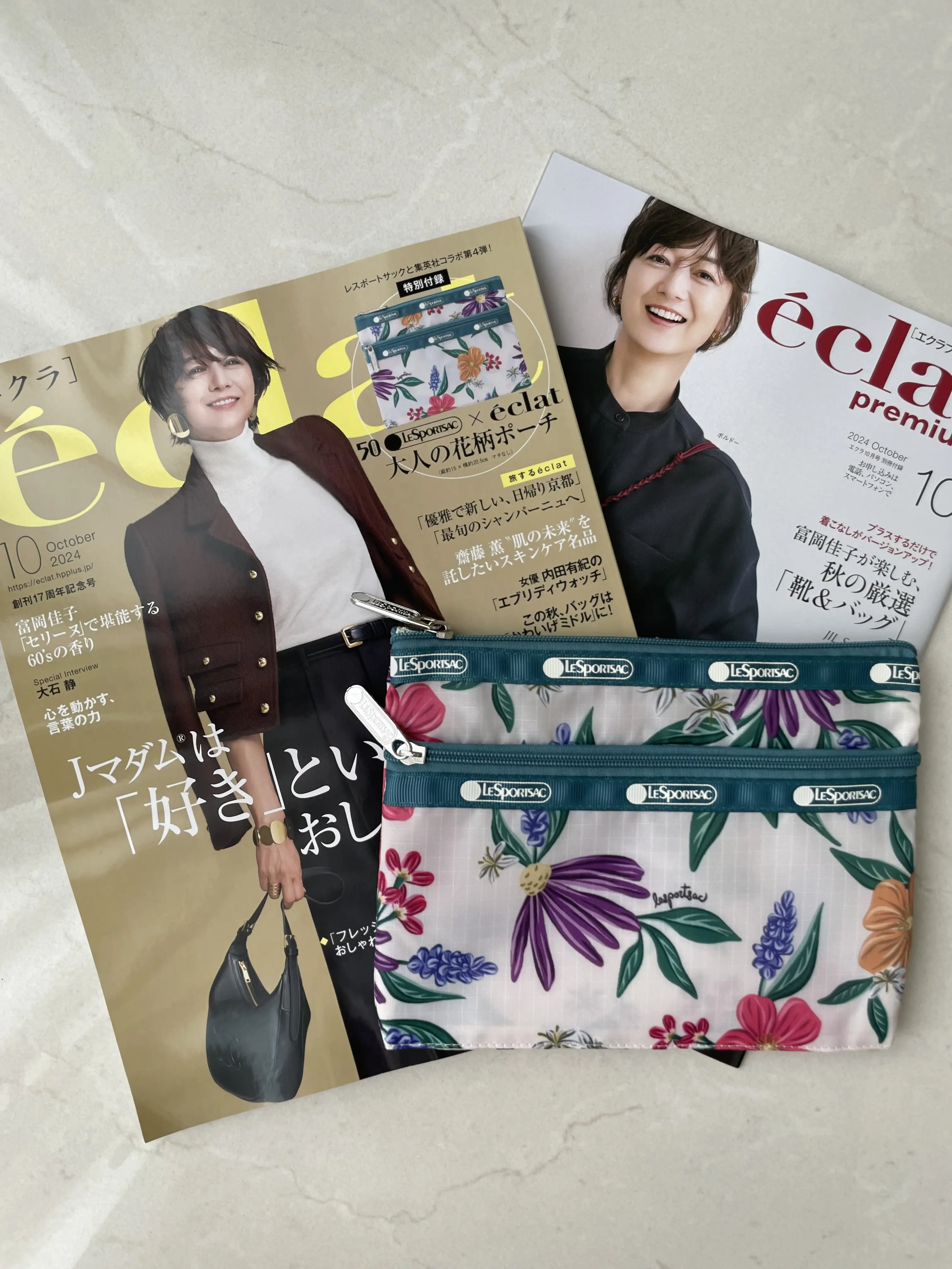 LeSportsac×eclatコラボ、大人の花柄ポーチ