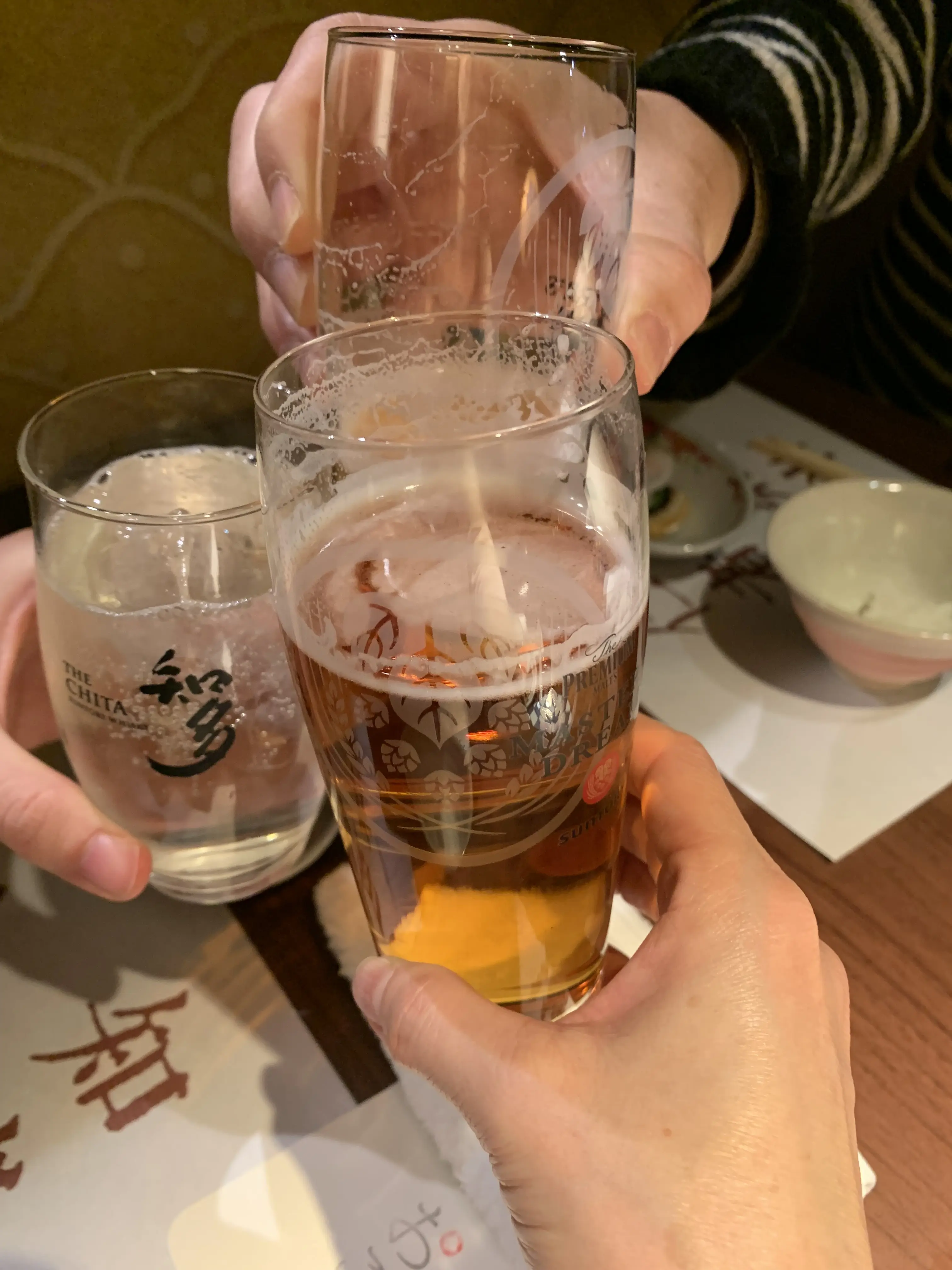 家族揃って乾杯