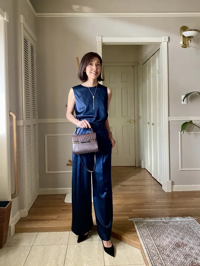 大人感抜群なサテンのセットアップ_1_1