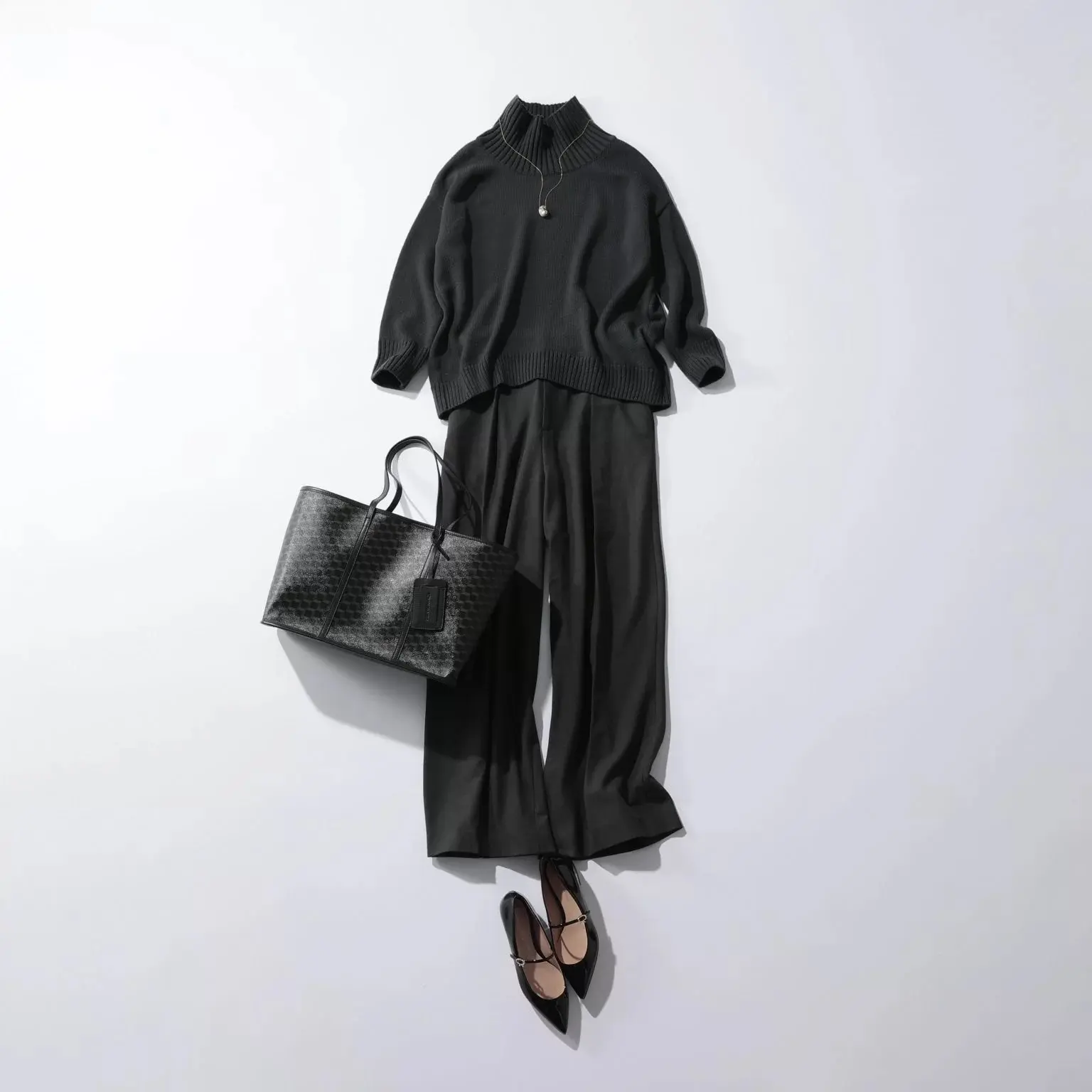 【50代 ファッション】E by eclat「ボトルネックニット」シーン別着まわし６LOOK_1_4