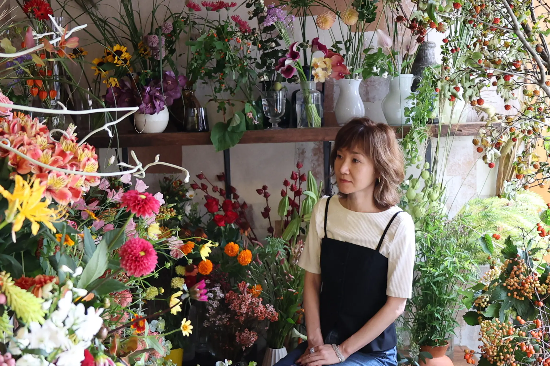 久々の花活♪秋色のお花の中で〝花屋で写真館〟_1_8