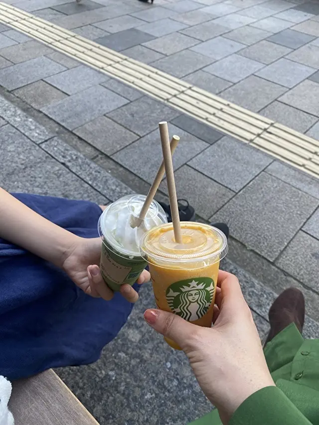 スタバでお茶して帰りました！