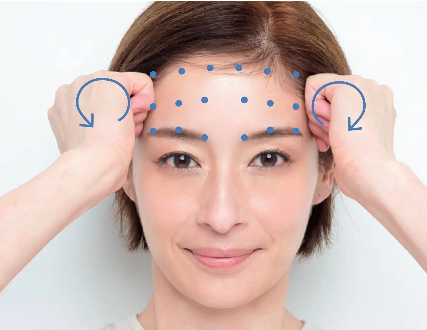 エイジングデザイナー 村木宏衣さん 3点額ほぐし アイケア　ストレッチ　STEP3