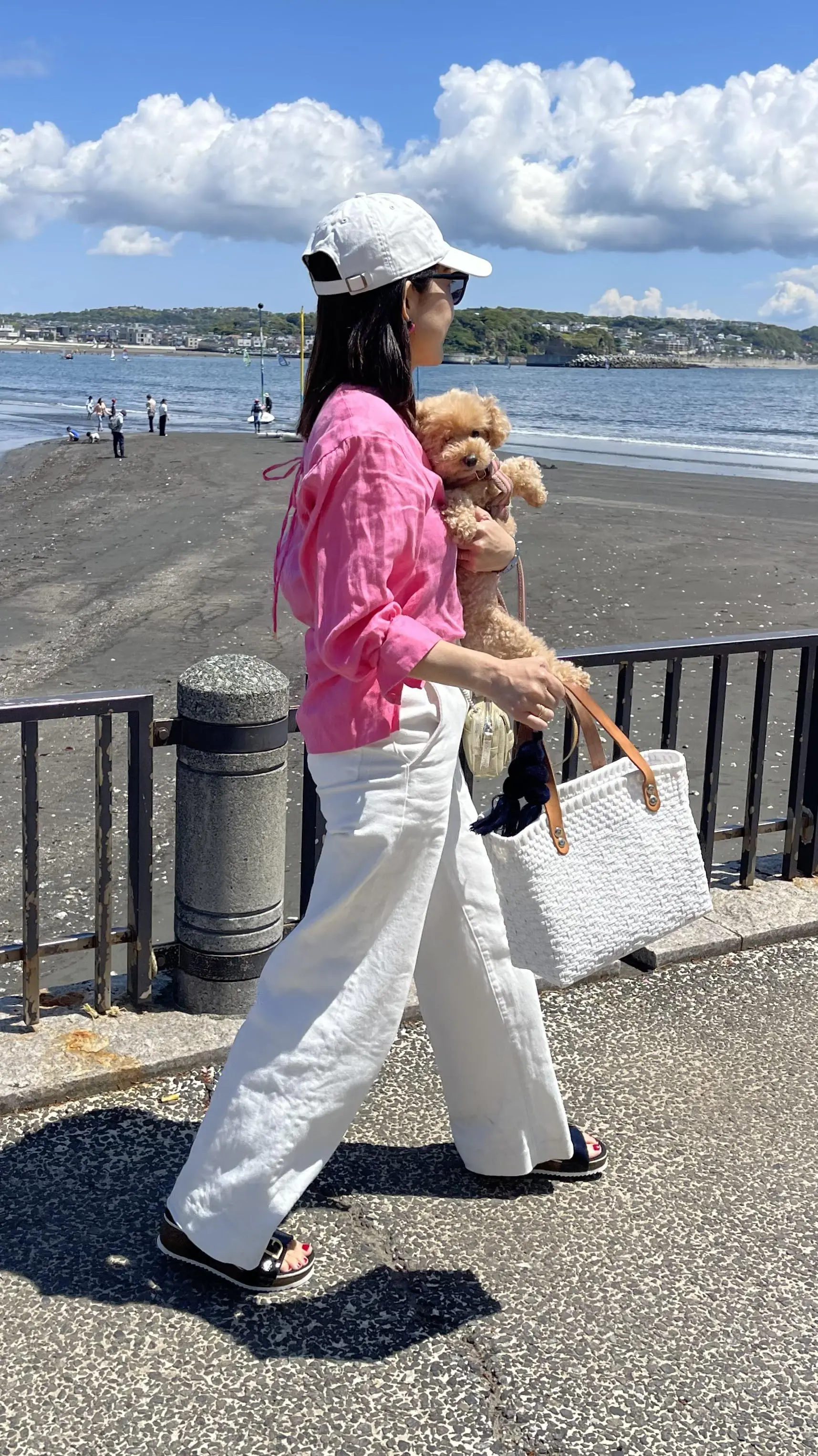 ピンクシャツと白デニムで江ノ島散策_1_13