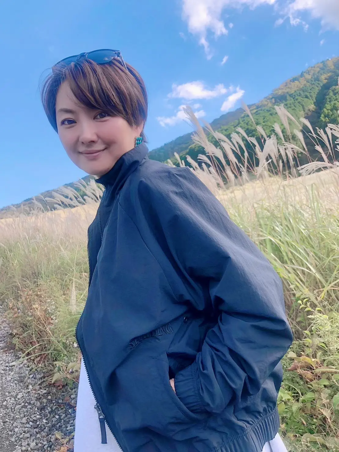 夫とペアールックで箱根の仙石原すすき草原をお散歩してきました_1_10-1