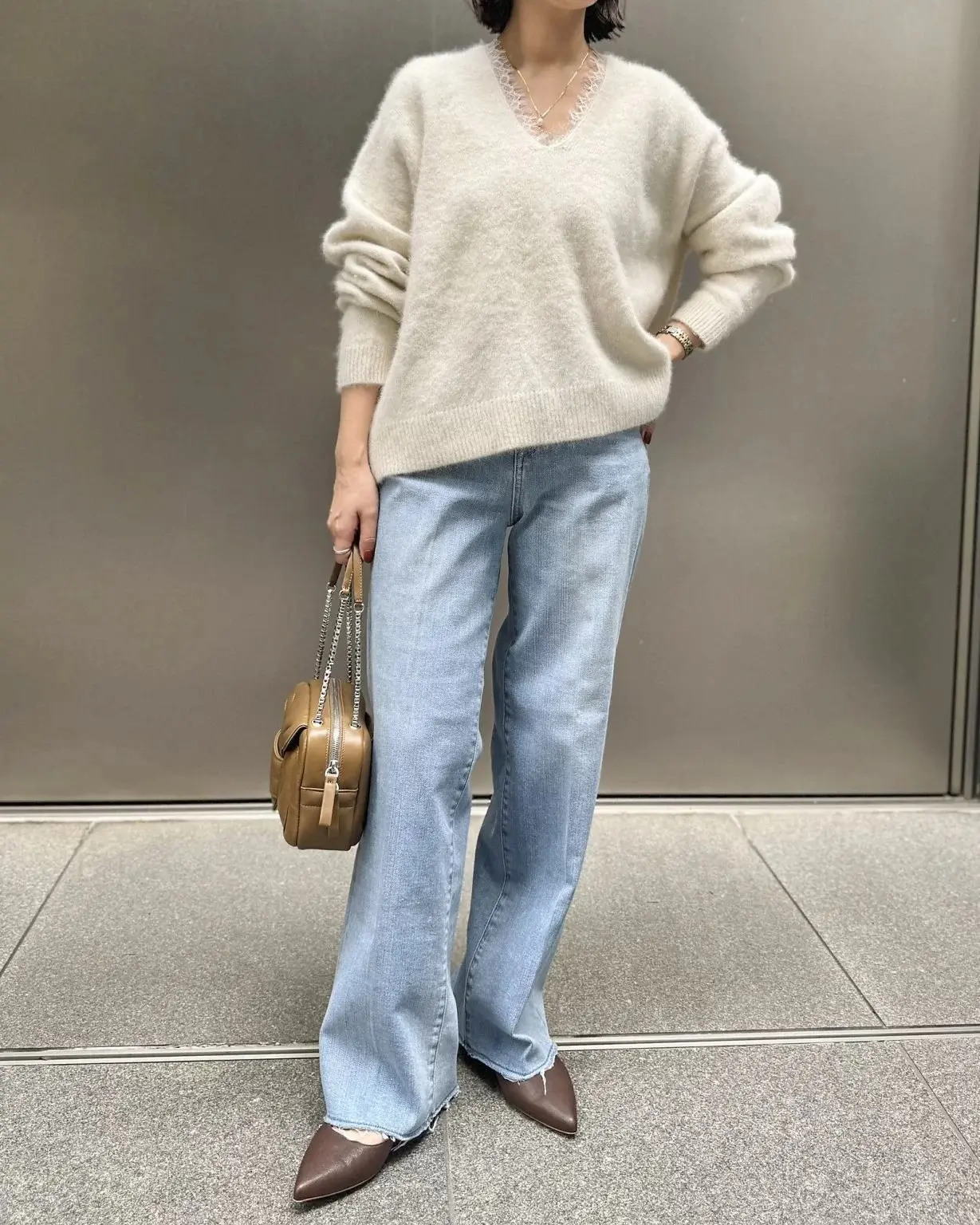 《Room no.8 for E by eclat》可憐さと品を両立。冬の主役“ヘアリーレースニット” 【50代ファッション】_1_5