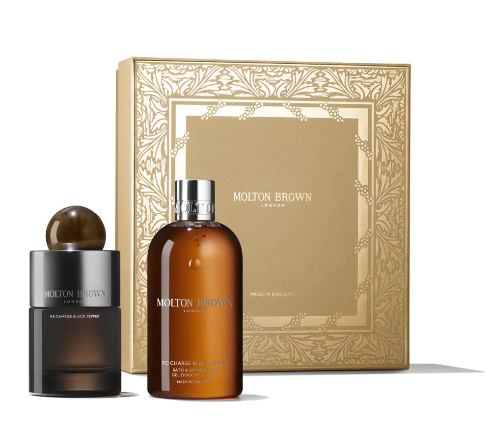 2025　クリスマスコフレ　ブラックペッパー フレグランス コレクション　￥32120／モルトンブラウンジャパン＜数量限定発売中＞  セット内容：ブラックペッパー オードパルファン 100mL、ブラックペッパー バス&amp;シャワージェル 300mL