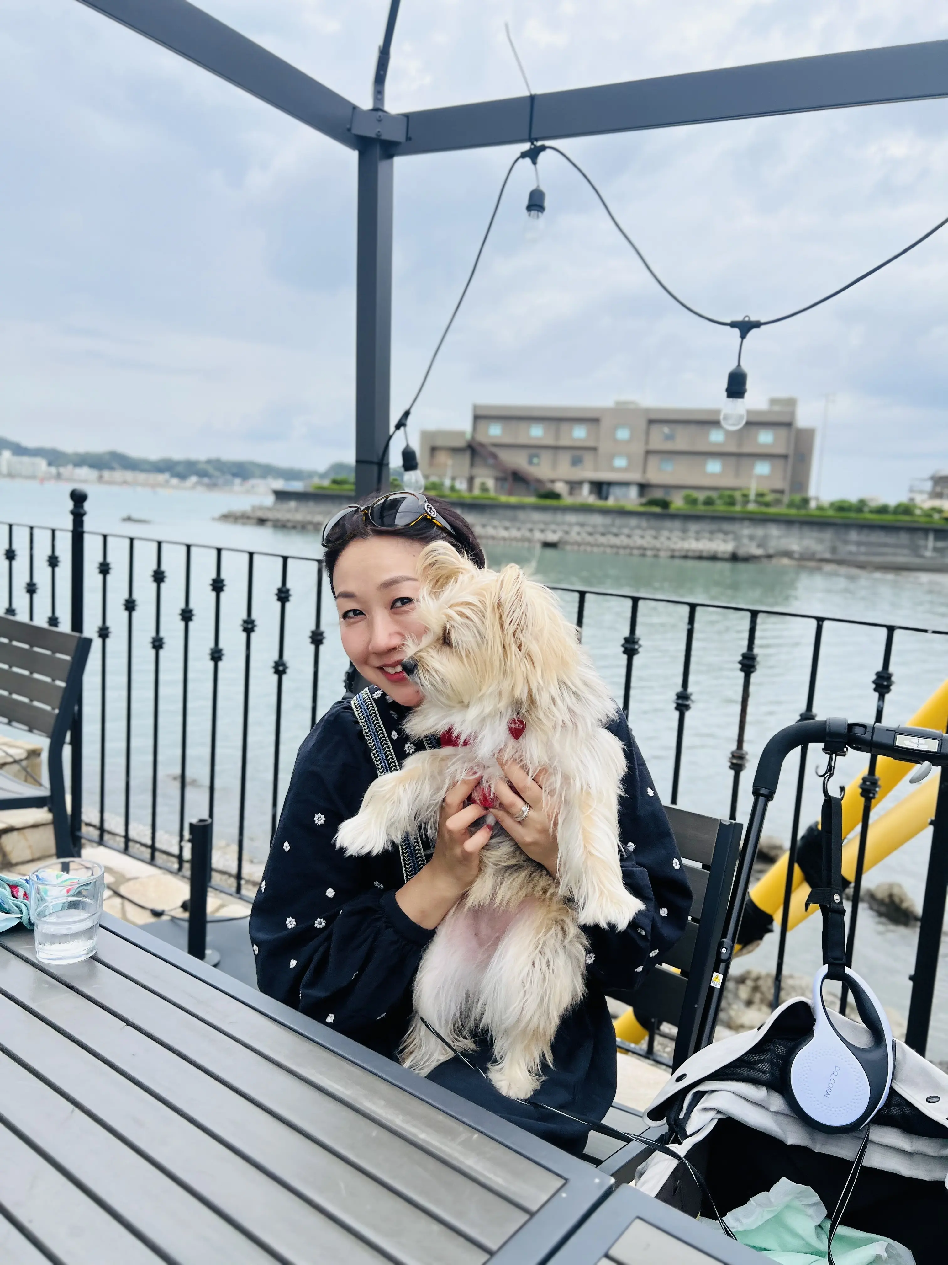 テラス席だとイヌもオッケーです！