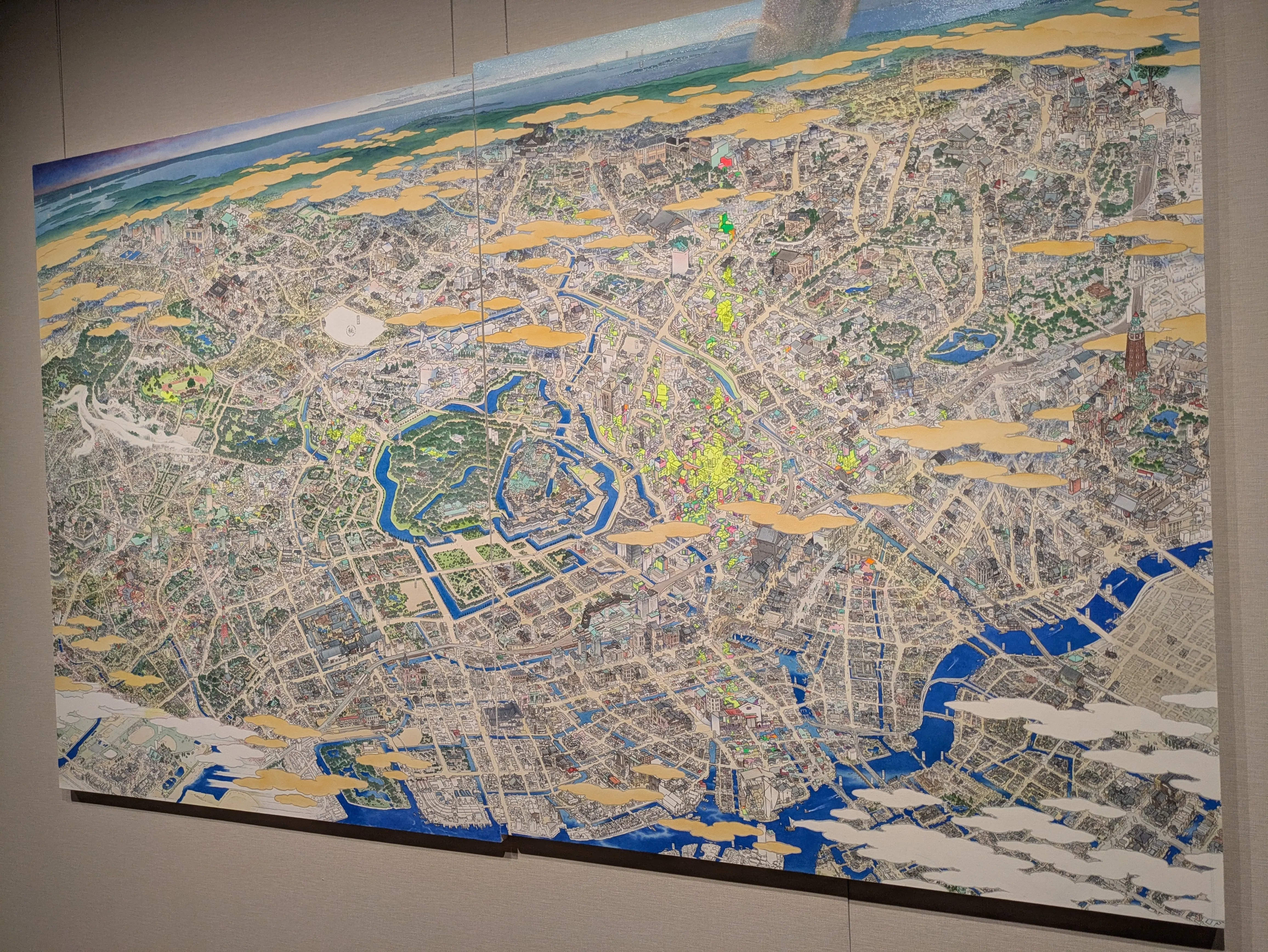 山口晃　《東京圖1・0・4輪之段》2018〜25年　山種美術館