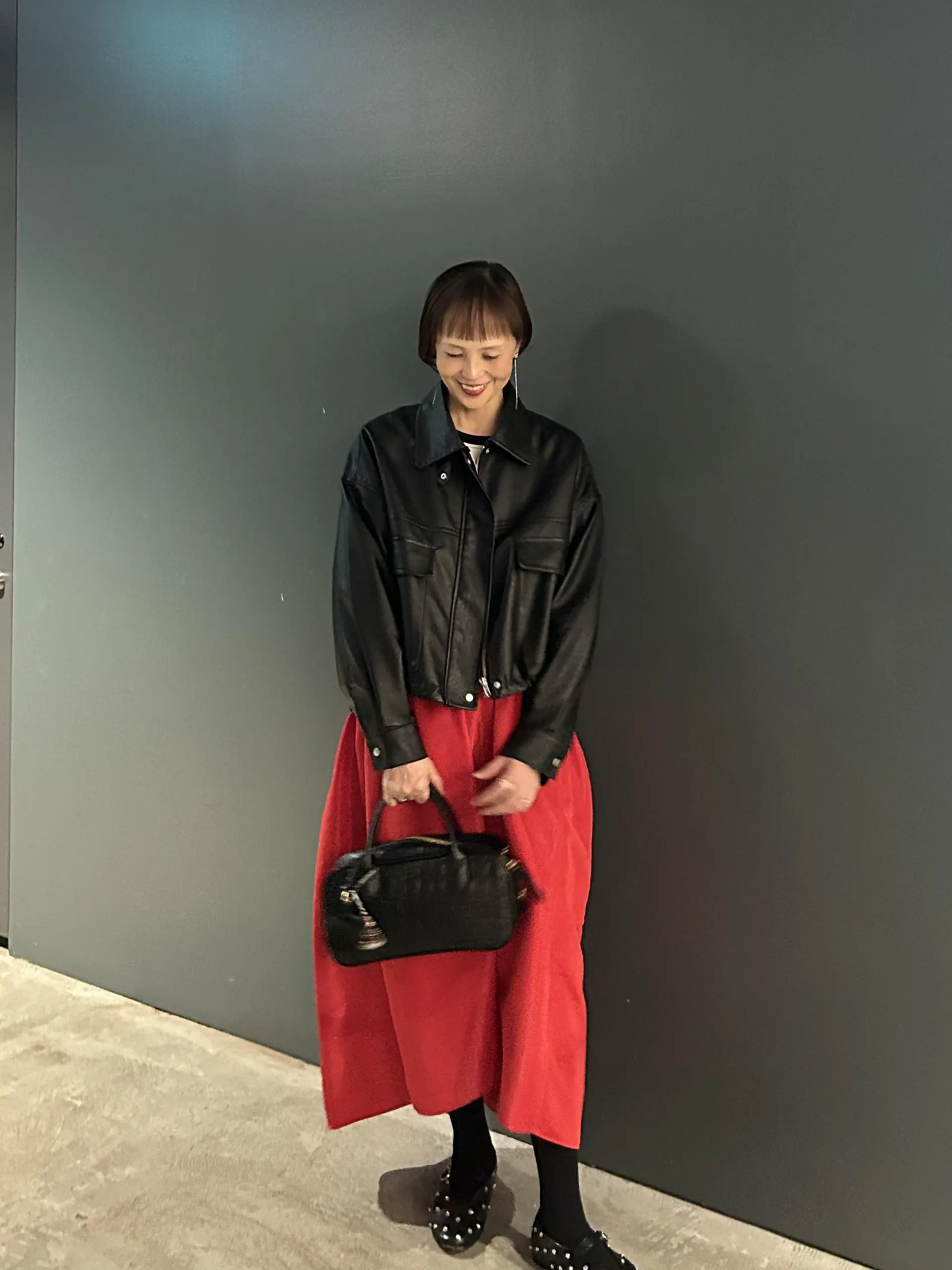 黒レザー✖️ボーダーは相性がいい 大好きなレザーの季節_1_5