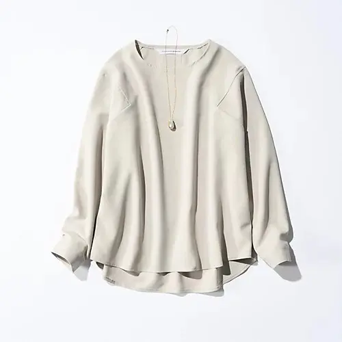 【50代ファッション】ハイパワーストレッチでノンストレスの着心地♪COGTHEBIGSMOKE×eclat 「ストレッチブラウス」_1_2