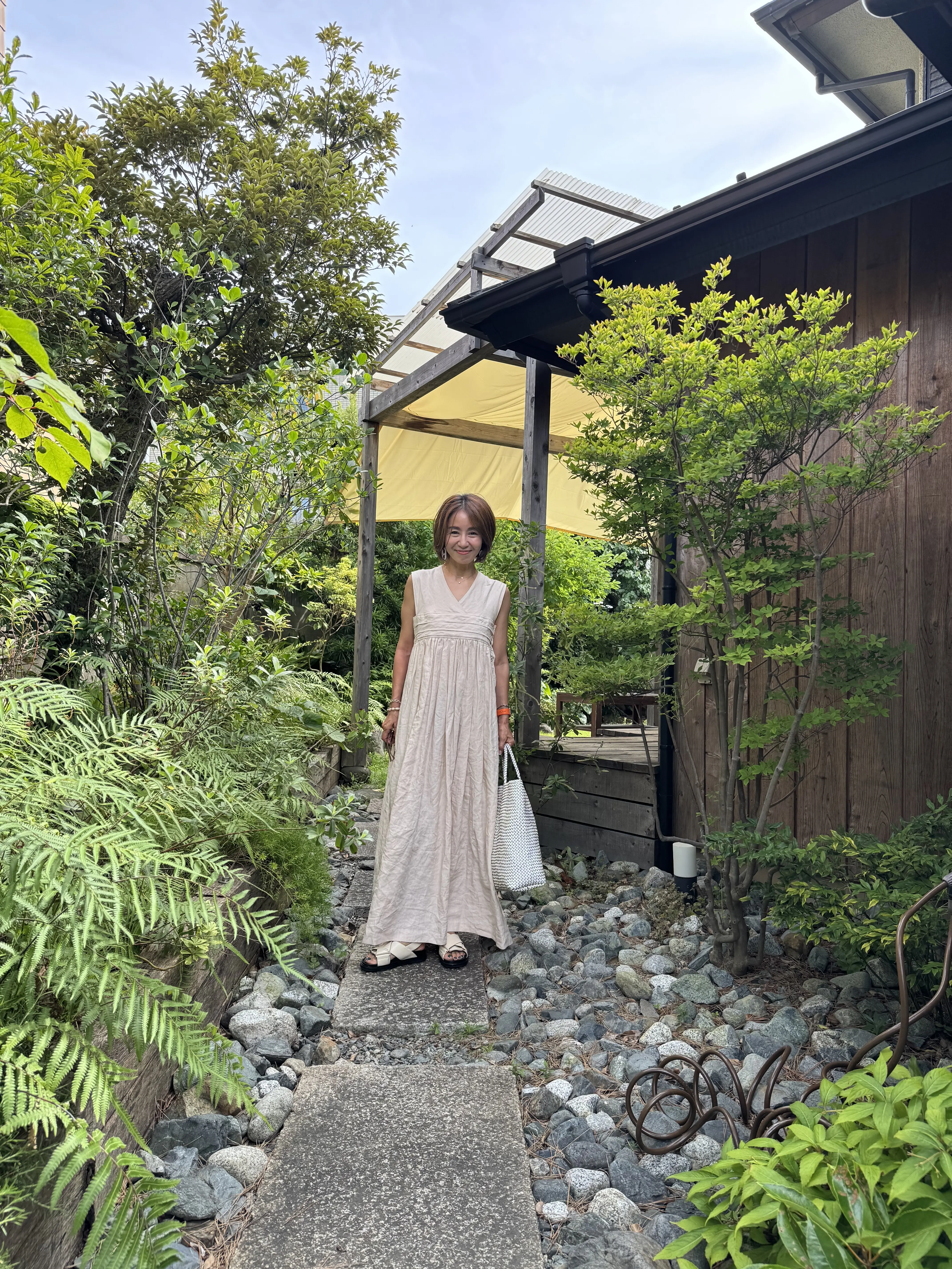夏の涼やかリネンワンピース2styling_1_7