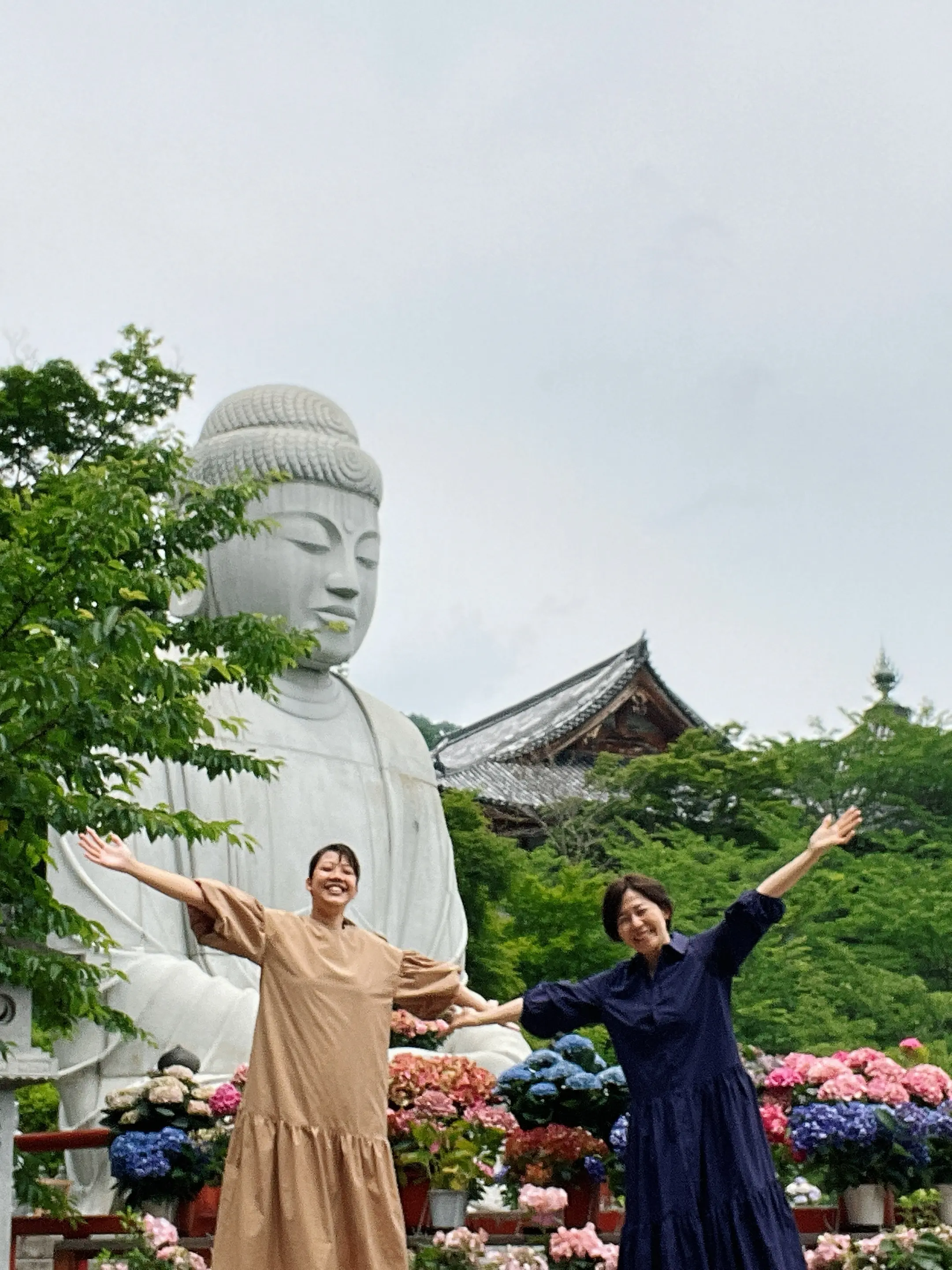 紫陽花色のワンピースで奈良の有名な花寺を巡る_1_1-3