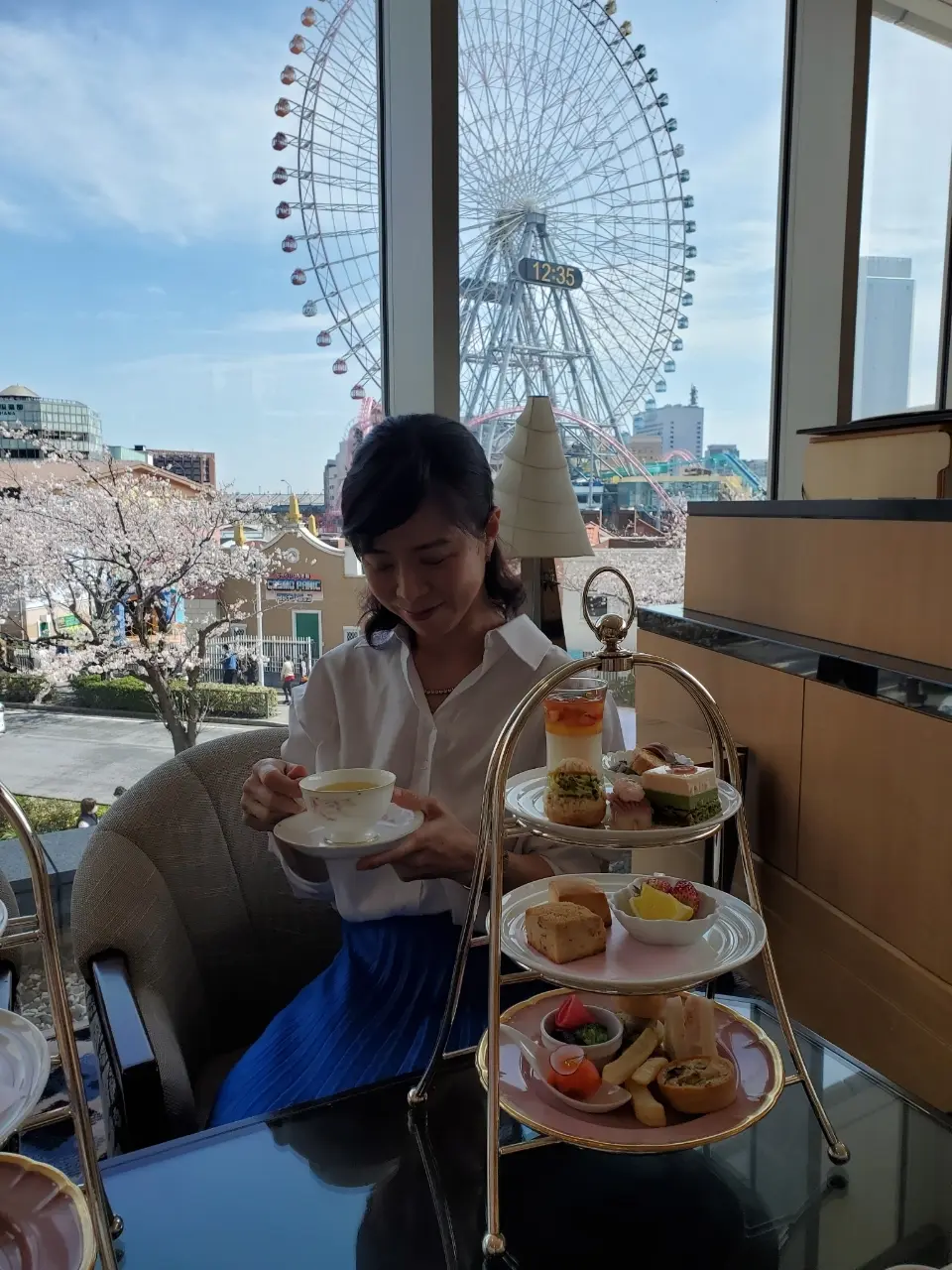 横浜ベイホテル東急 ソマーハウス 桜の見える席
