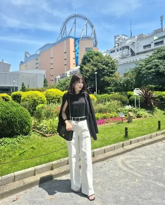 白ワイドデニム1
