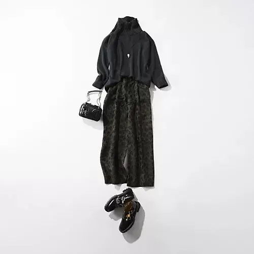 【50代 ファッション】E by eclat「ボトルネックニット」シーン別着まわし６LOOK_1_7