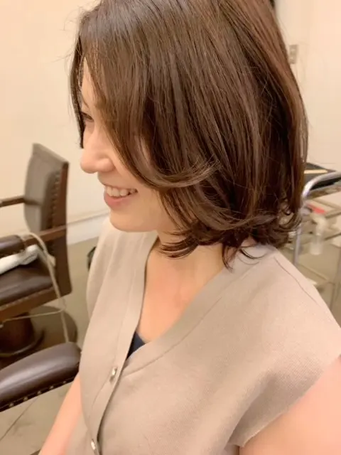 【アラフィフ ヘアスタイル】艶感、透け感で、しっとり秋ヘア_1_4-1