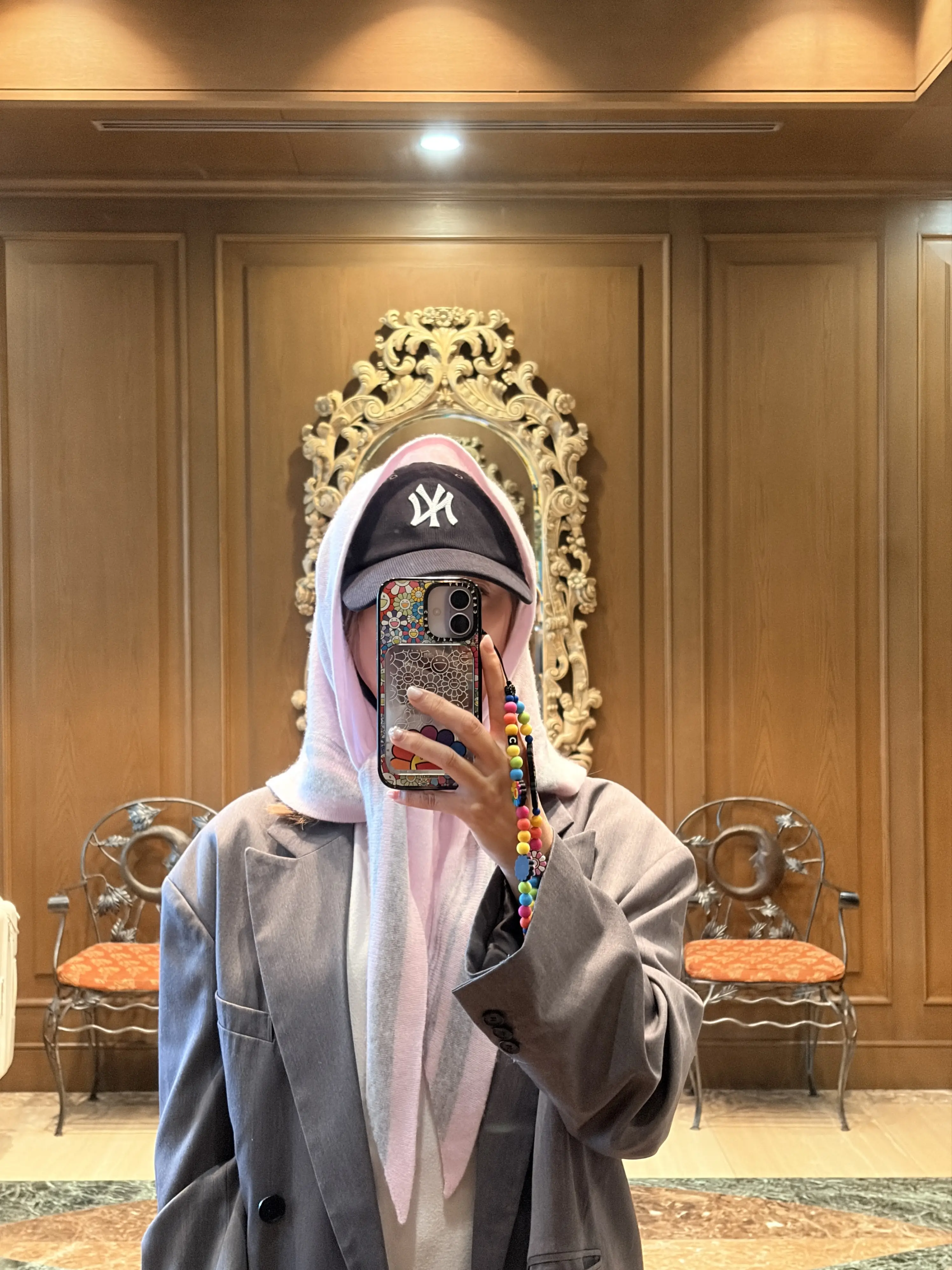 éclat premium通販　カシミヤ三角ストールのセルフスタイリング企画に参加_1_15