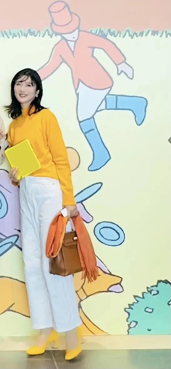 エクラ華組　山口理江さん　デニムコーデ　全身コーデ　Day by Day　ホワイトデニム